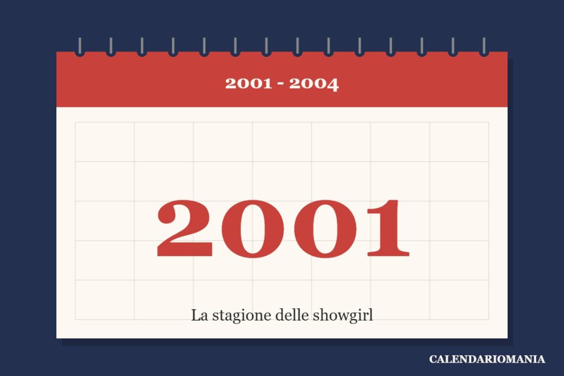 Copertina tipografica: calendari 2001-2004