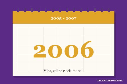 Copertina tipografica: calendari 2005-2007