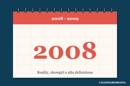 Copertina tipografica: calendari 2008 e 2009
