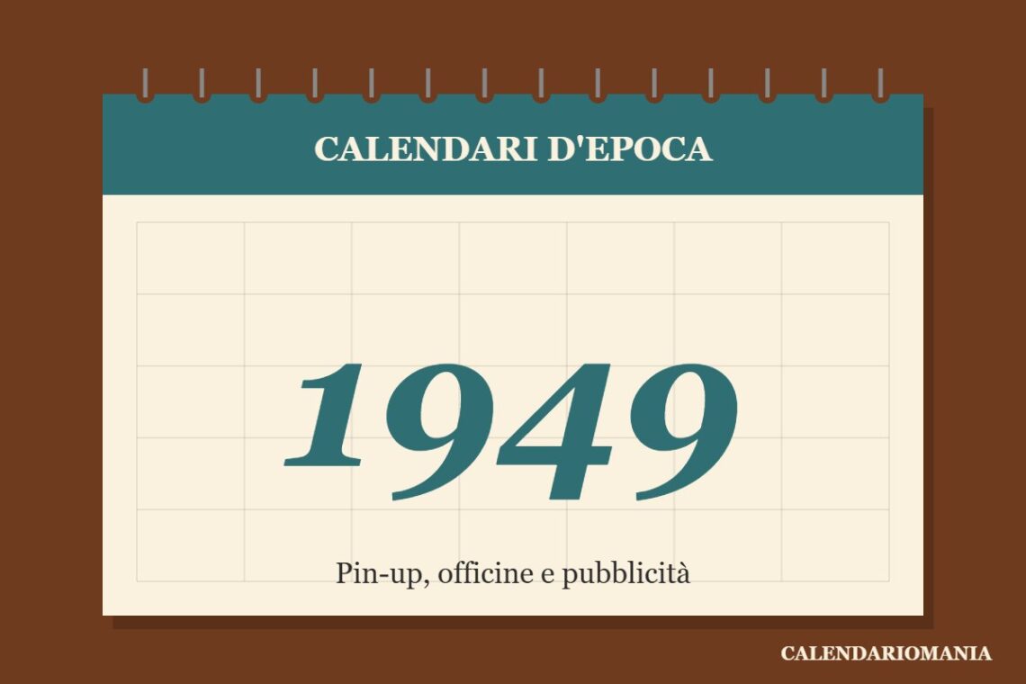 Copertina tipografica: pin-up e calendari d'epoca