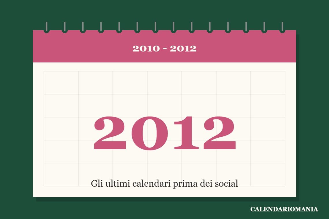 Copertina tipografica: calendari 2010-2012